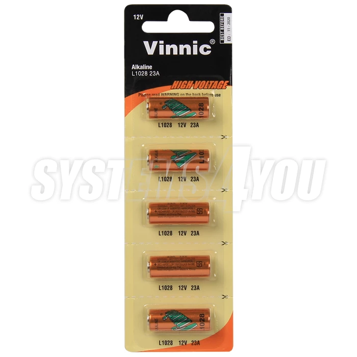 Vinnic VIN-23A - Pile alcaline Vinnic 23A - L1028F Pack 5 piles