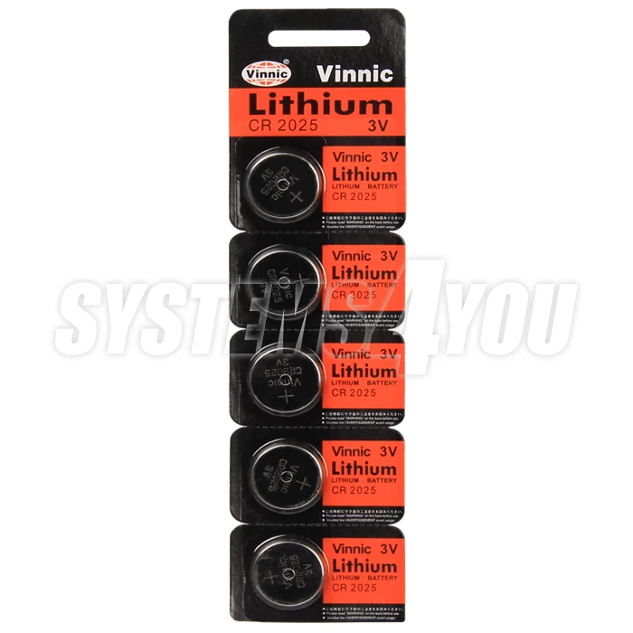 5 x Batterien Vinnic CR 2025 3V Lithium